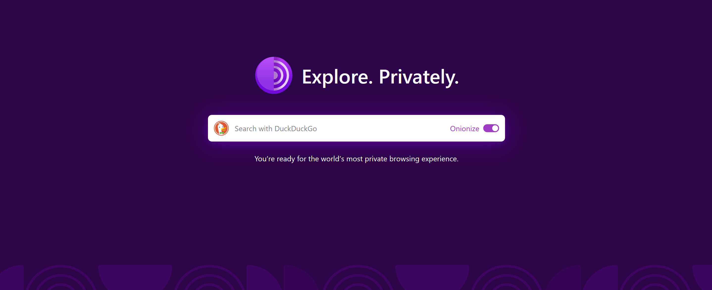 Tor Browser connection screen with the security level shield