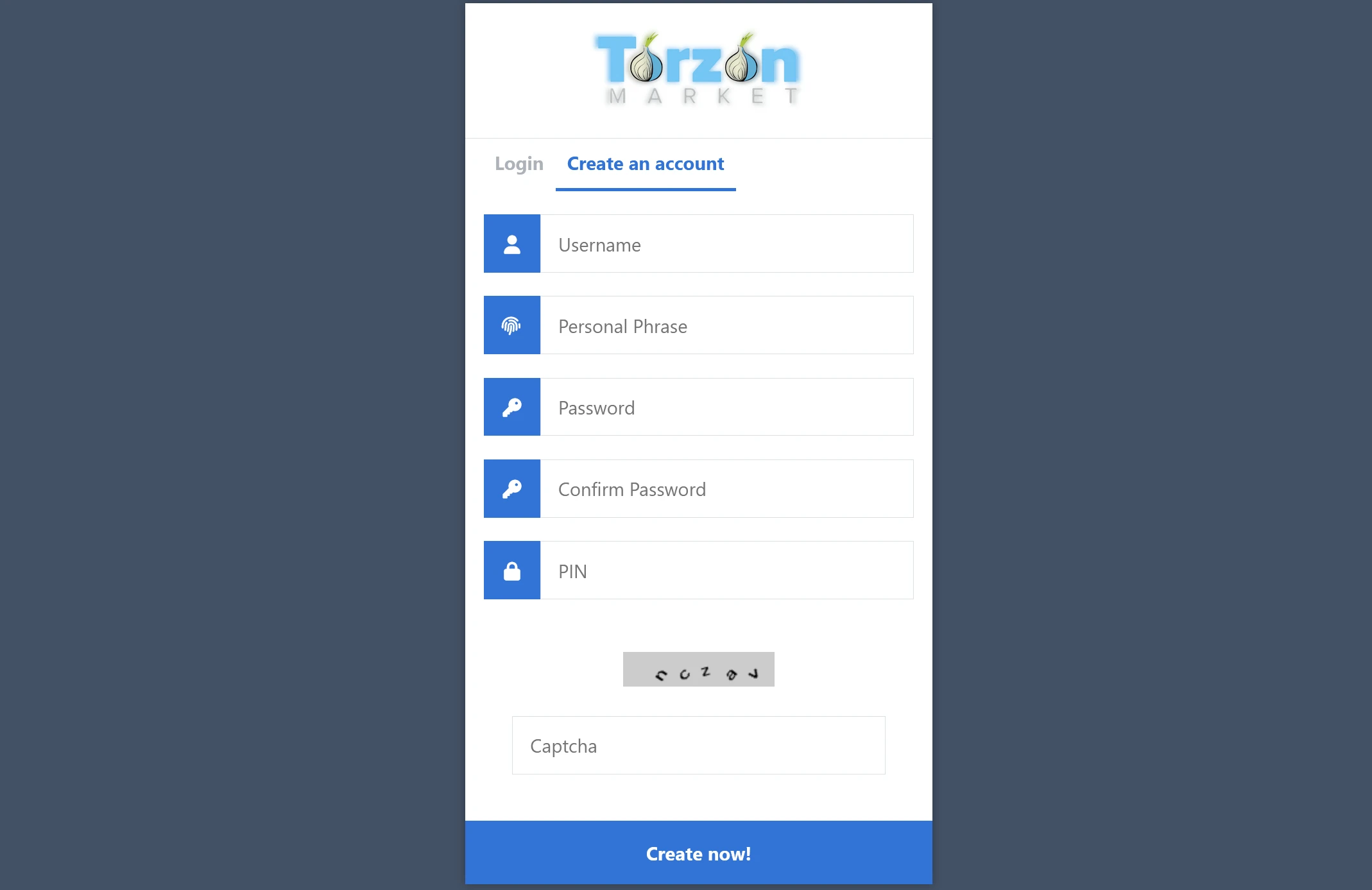 Torzon Registration Form